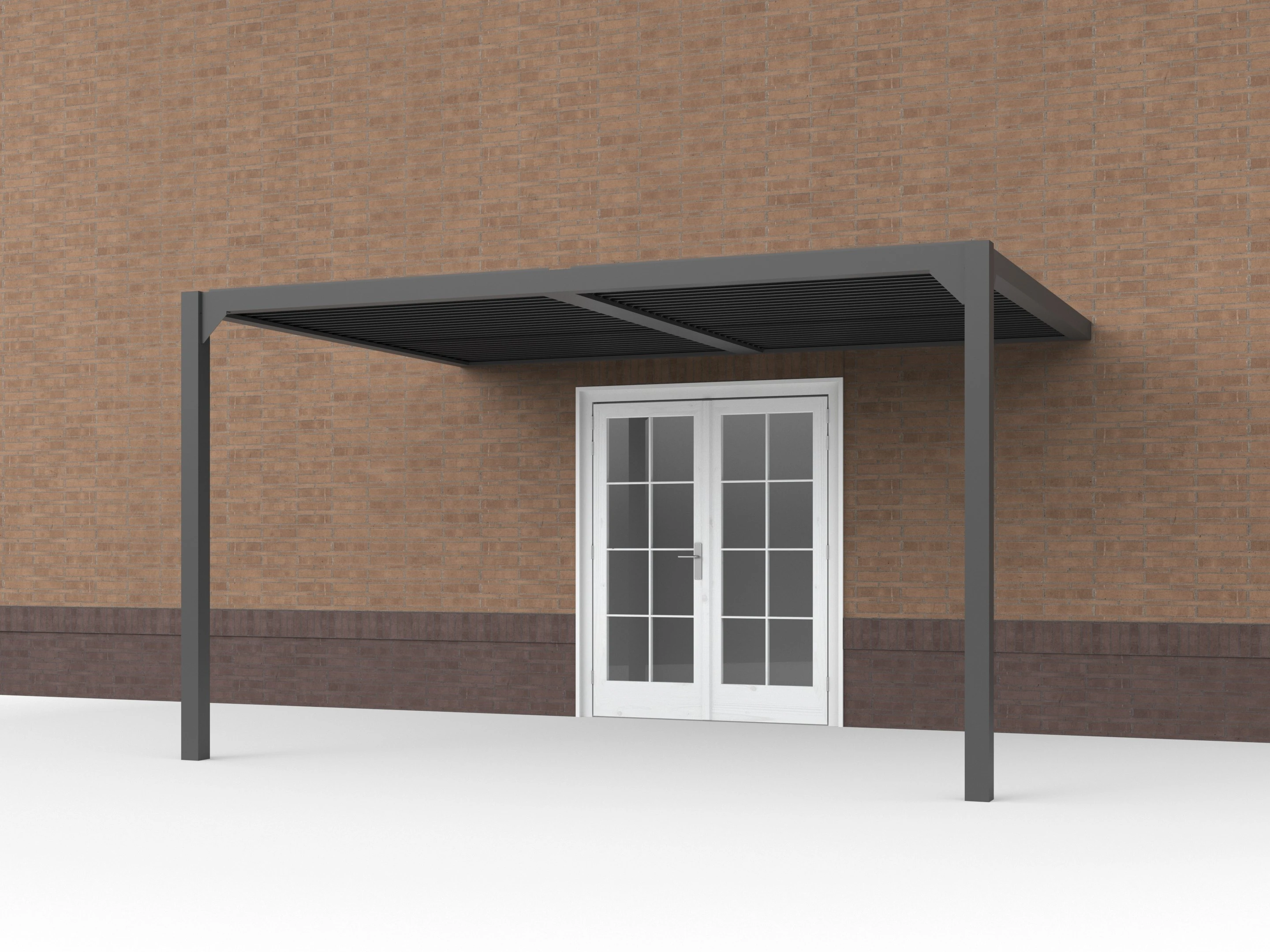 Aluminium Pergola met Lamellen Aan Huis 400 x 300 cm - Afbeelding 1